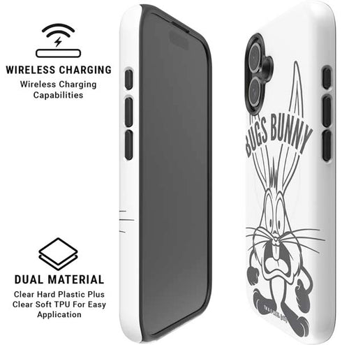 Looney Tunes Bugs Bunny Big Head iPhone 16 Plus Magsafe Impact Case