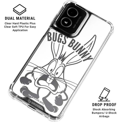 Looney Tunes Bugs Bunny Big Head Moto G Power 5G (2024) Clear Case
