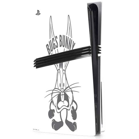 Looney Tunes Bugs Bunny Big Head PS5 Pro Disk Console Skin