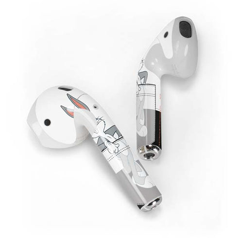 Looney Tunes Bugs Bunny Black White Apple AirPods Skin