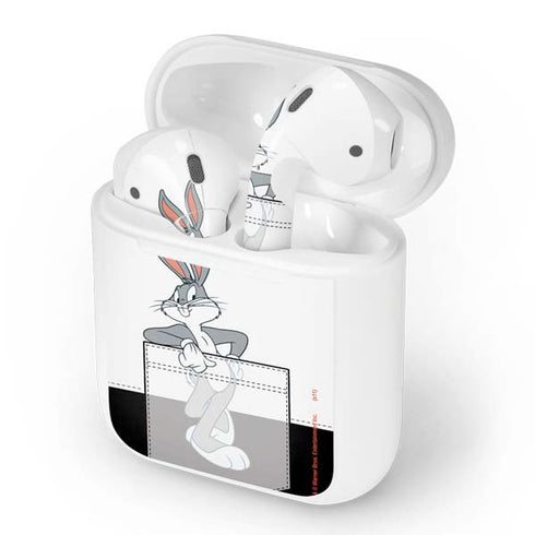 Looney Tunes Bugs Bunny Black White Apple AirPods Skin