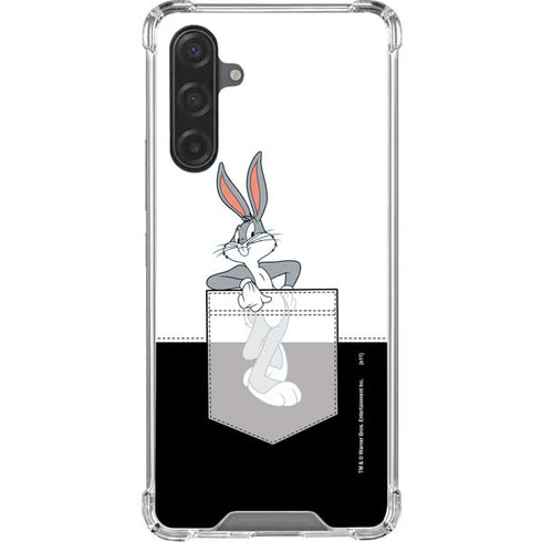 Looney Tunes Bugs Bunny Black White Galaxy A17 Clear Case