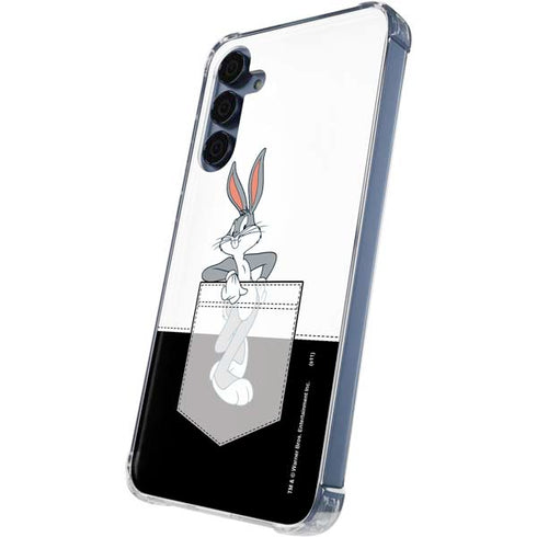 Looney Tunes Bugs Bunny Black White Galaxy A55 5G Clear Case