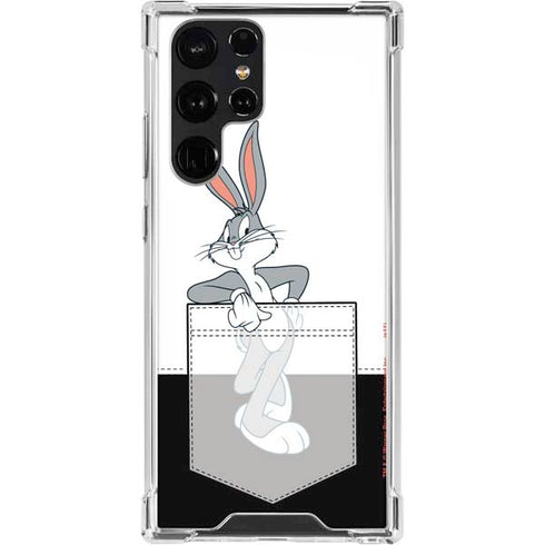 Looney Tunes Bugs Bunny Black White Galaxy S23 Ultra Clear Case