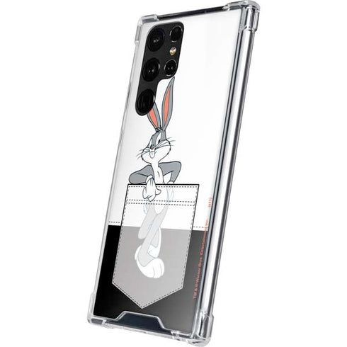 Looney Tunes Bugs Bunny Black White Galaxy S23 Ultra Clear Case