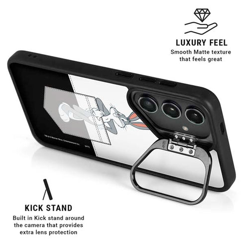 Looney Tunes Bugs Bunny Black White Galaxy S24 FE Kickstand Case