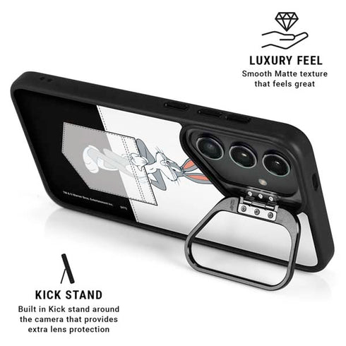 Looney Tunes Bugs Bunny Black White Galaxy S25 Kickstand Case