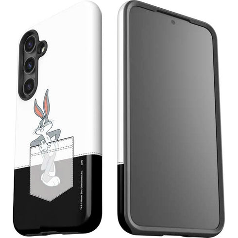 Looney Tunes Bugs Bunny Black White Galaxy S25 Plus Impact Case