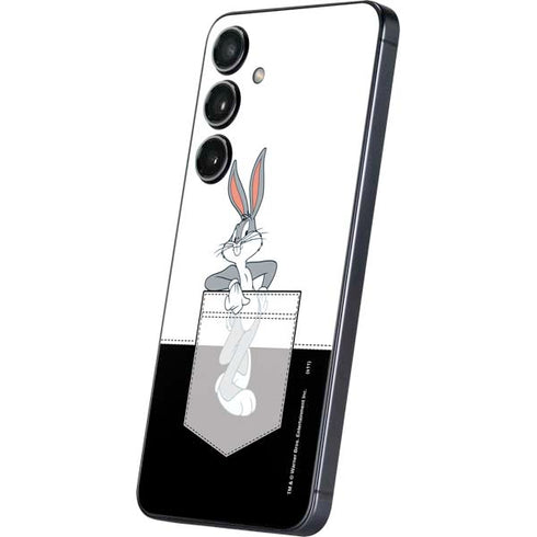 Looney Tunes Bugs Bunny Black White Galaxy S25 Plus Skin