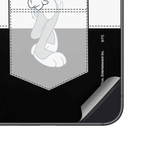 Looney Tunes Bugs Bunny Black White Galaxy S24 Plus Skin