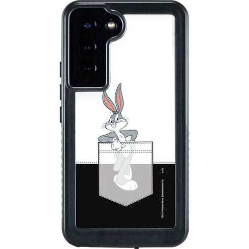 Looney Tunes Bugs Bunny Black White Galaxy S24 Plus Waterproof Case