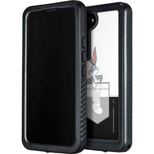 Looney Tunes Bugs Bunny Black White Galaxy S24 Plus Waterproof Case