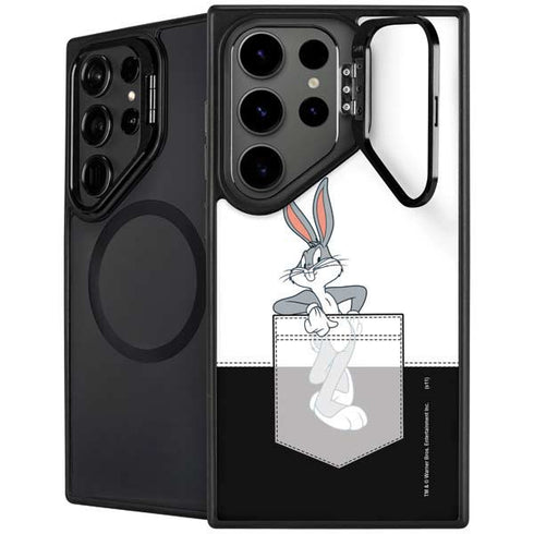 Looney Tunes Bugs Bunny Black White Galaxy S25 Ultra Kickstand Case