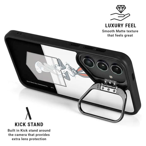 Looney Tunes Bugs Bunny Black White Galaxy S25 Ultra Kickstand Case