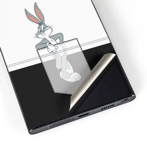 Looney Tunes Bugs Bunny Black White Galaxy S24 Ultra Skin
