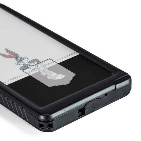 Looney Tunes Bugs Bunny Black White Galaxy S24 Ultra Waterproof Case