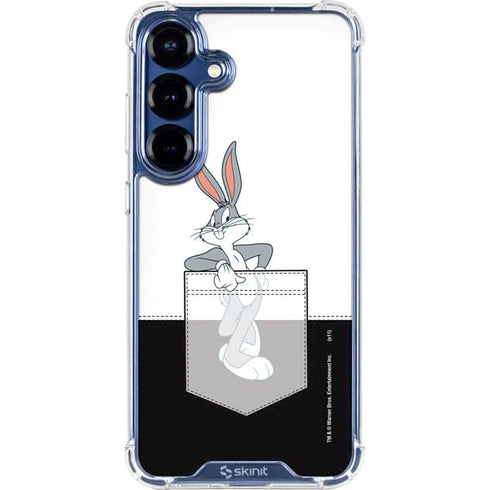 Looney Tunes Bugs Bunny Black White Galaxy S25 Plus Clear Case