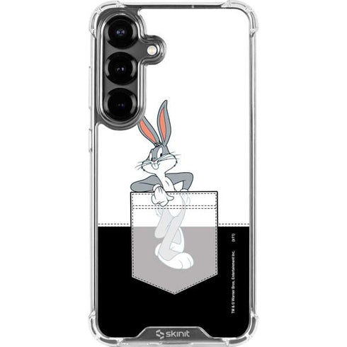 Looney Tunes Bugs Bunny Black White Galaxy S26 Clear Case