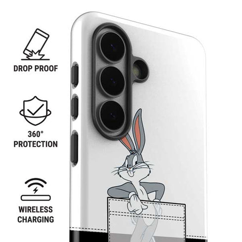 Looney Tunes Bugs Bunny Black White Galaxy S26 Impact Case
