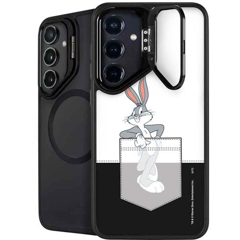 Looney Tunes Bugs Bunny Black White Galaxy S26 Kickstand Case