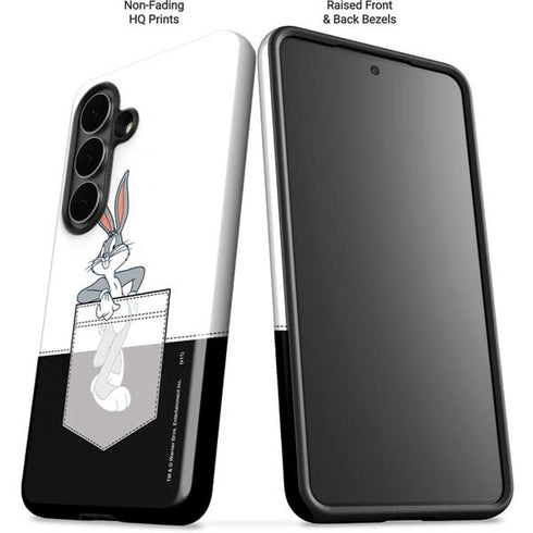 Looney Tunes Bugs Bunny Black White Galaxy S26 Plus Impact Case