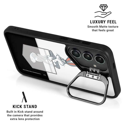 Looney Tunes Bugs Bunny Black White Galaxy S26 Plus Kickstand Case