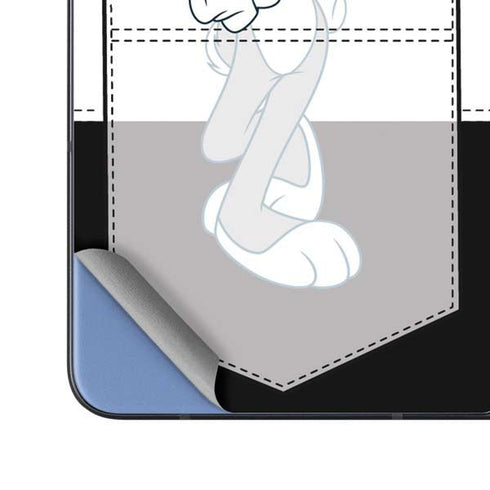Looney Tunes Bugs Bunny Black White Galaxy Z Fold5 5G Skin