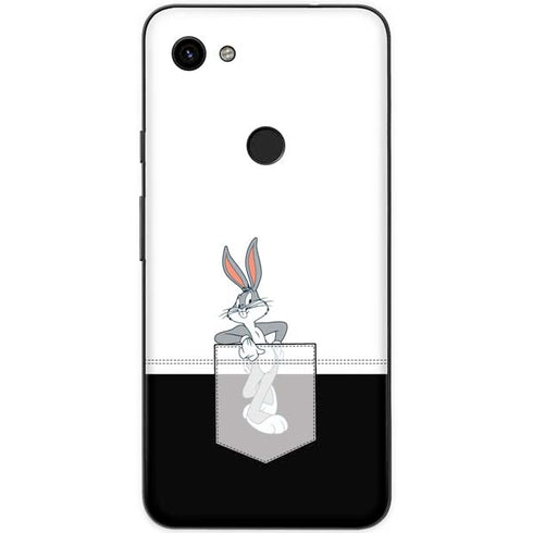 Looney Tunes Bugs Bunny Black White Google Pixel 3a XL Skin