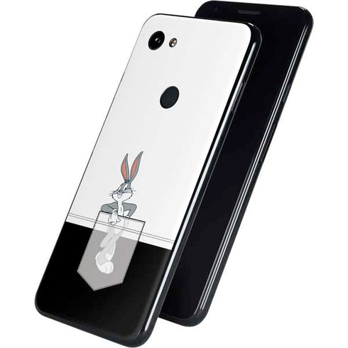 Looney Tunes Bugs Bunny Black White Google Pixel 3a XL Skin