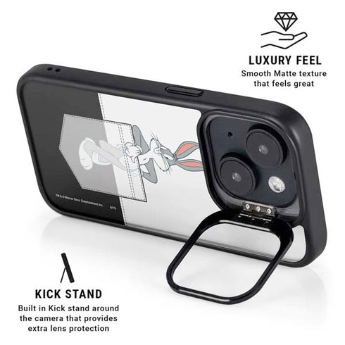 Looney Tunes Bugs Bunny Black White iPhone 14 Kickstand Case
