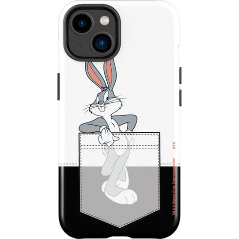 Looney Tunes Bugs Bunny Black White iPhone 15 Impact Case