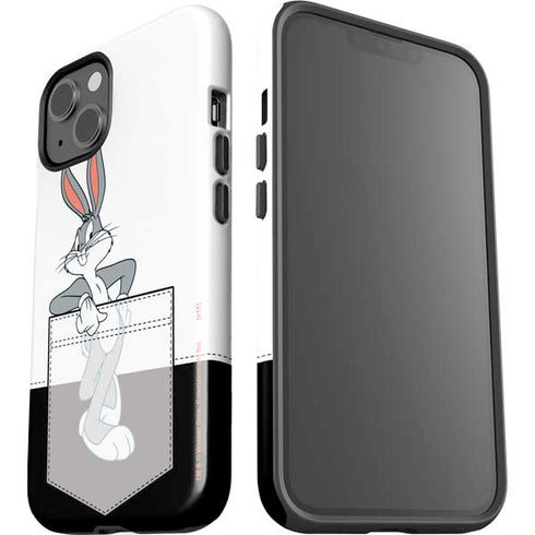 Looney Tunes Bugs Bunny Black White iPhone 15 Impact Case