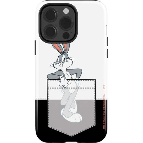 Looney Tunes Bugs Bunny Black White iPhone 15 Pro Impact Case