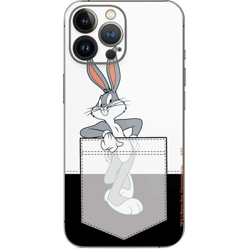 Looney Tunes Bugs Bunny Black White iPhone 15 Pro Max Skin