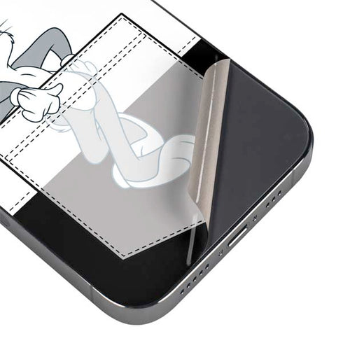 Looney Tunes Bugs Bunny Black White iPhone 15 Pro Max Skin