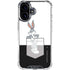 Looney Tunes Bugs Bunny Black White iPhone 16 Plus Clear Case