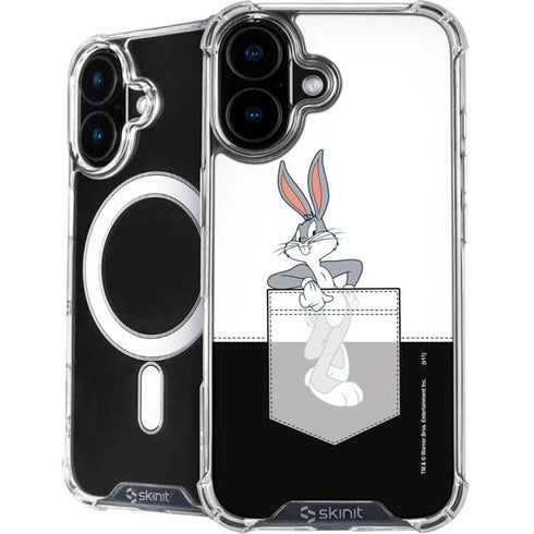 Looney Tunes Bugs Bunny Black White iPhone 16 Plus MagSafe Case
