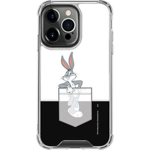 Looney Tunes Bugs Bunny Black White iPhone 16 Pro Clear Case