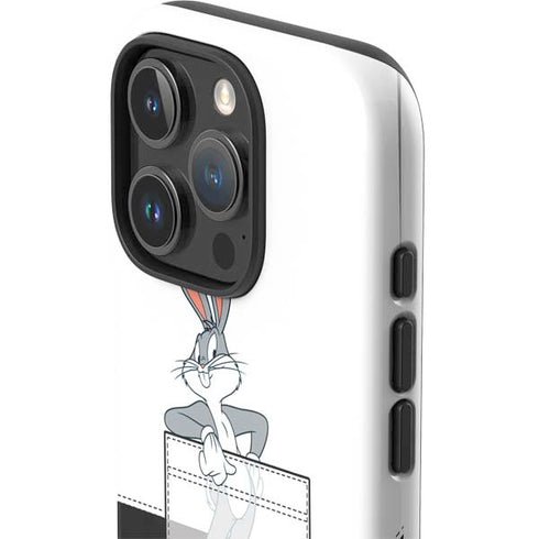 Looney Tunes Bugs Bunny Black White iPhone 16 Pro Max Impact Case
