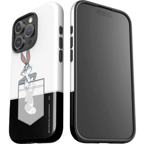 Looney Tunes Bugs Bunny Black White iPhone 16 Pro Max Impact Case