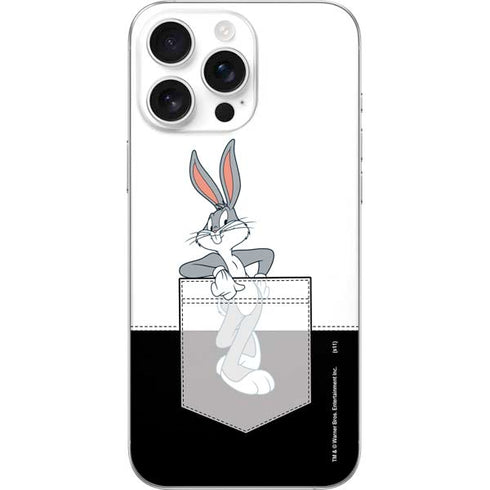 Looney Tunes Bugs Bunny Black White iPhone 16 Pro Max Skin