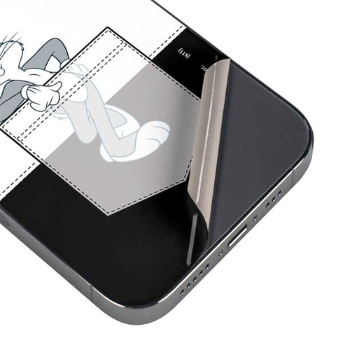 Looney Tunes Bugs Bunny Black White iPhone 16 Pro Max Skin