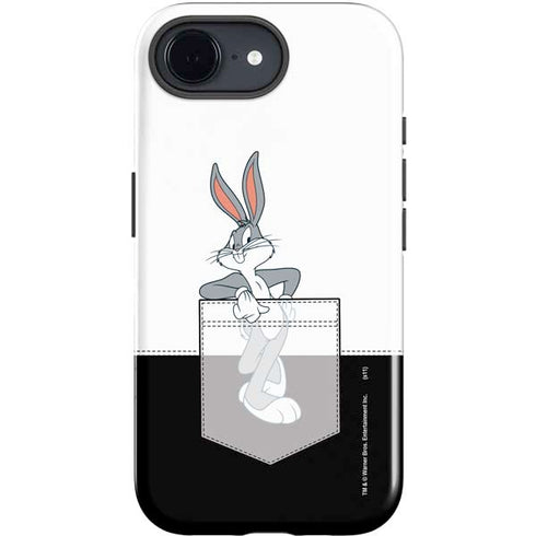Looney Tunes Bugs Bunny Black White iPhone 16e Impact Case