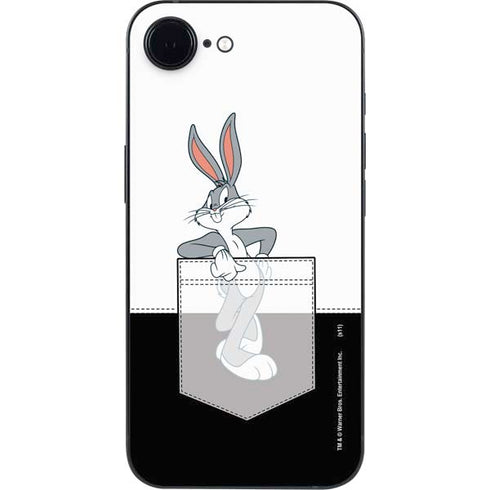 Looney Tunes Bugs Bunny Black White iPhone 16e Skin