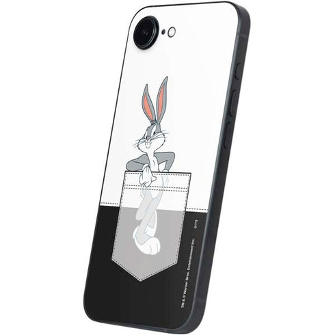 Looney Tunes Bugs Bunny Black White iPhone 16e Skin