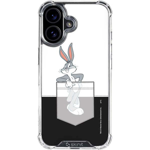 Looney Tunes Bugs Bunny Black White iPhone 17 Clear Case