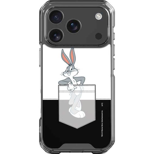 Looney Tunes Bugs Bunny Black White iPhone 18 Pro Clear Case