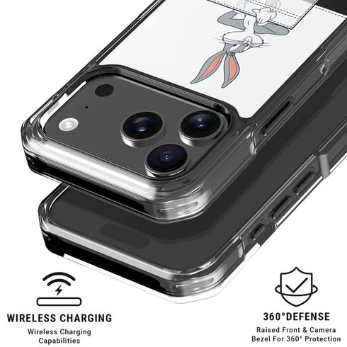 Looney Tunes Bugs Bunny Black White iPhone 18 Pro Clear Case