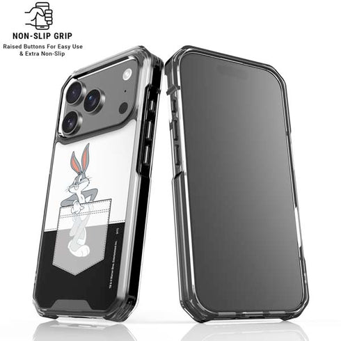 Looney Tunes Bugs Bunny Black White iPhone 18 Pro Clear Case