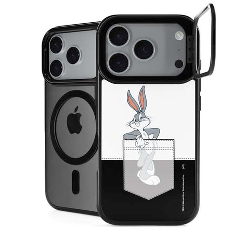 Looney Tunes Bugs Bunny Black White iPhone 18 Pro Kickstand Case